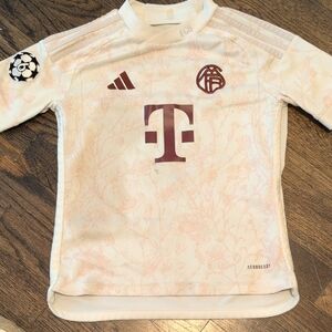Adidas Kids' Cream and Maroon Soccer Jersey